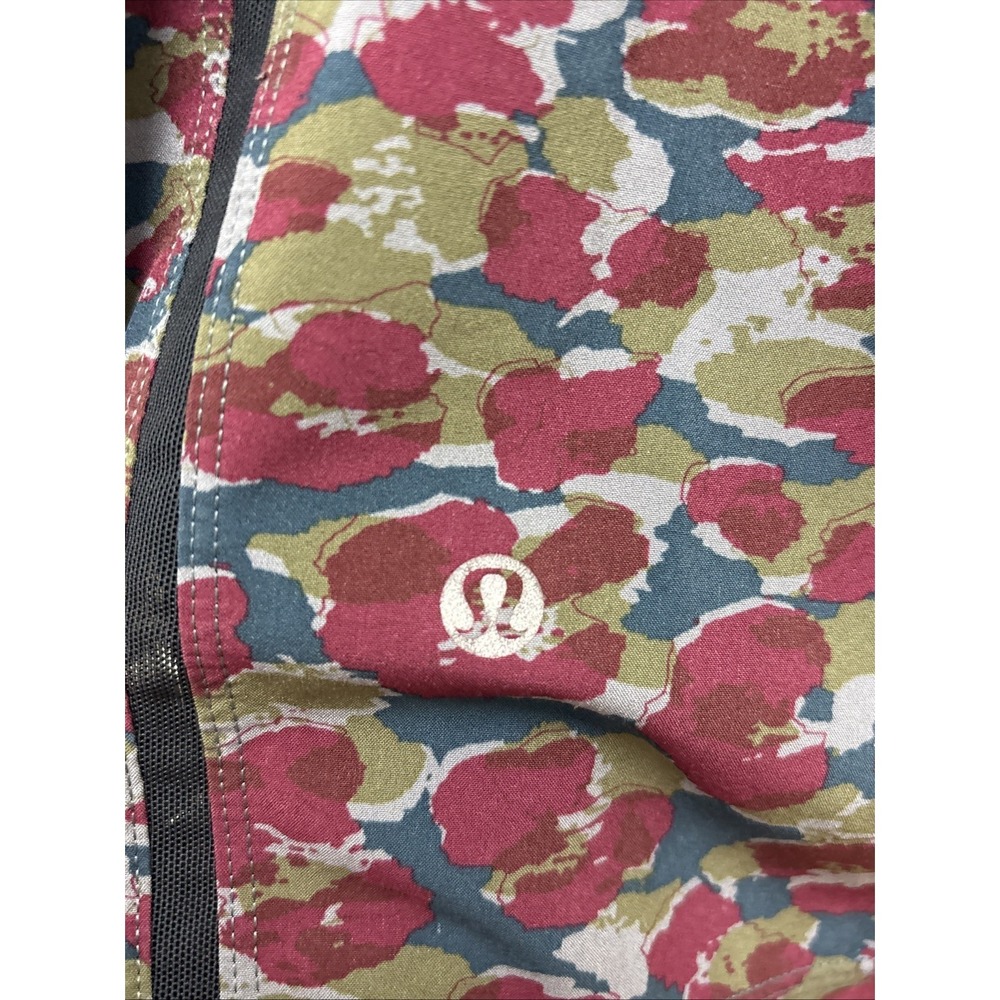 Men's Lululemon Pace Breaker Lined‎ Shorts Red Gray Camo "Mini Urban Leopard" - Picture 4 of 8